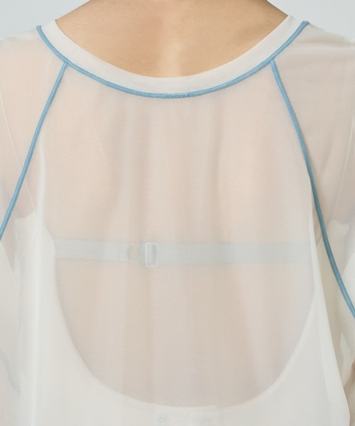 o*.様 【PUBLIC TOKYO/ パブリックトウキョウ】シアー半袖Tシャツ ボタニカルシアートップ(1 GREY): : ウィメンズ｜PUBLIC TOKYO