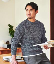 green label relaxing | 【WEB限定】JUSTFIT 畦 カラー ミックス クルーネック ニット(ニット/セーター)