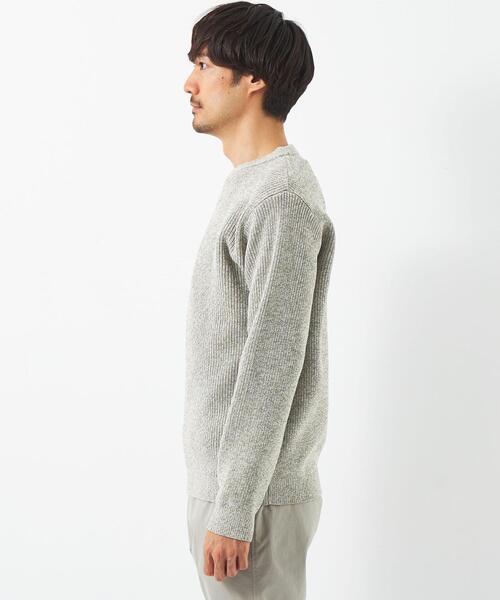 green label relaxing（グリーンレーベルリラクシング）の「【WEB限定】JUSTFIT 畦 カラー ミックス クルーネック ニット（ニット/セーター・メンズ・その他1/その他2・M/XL/L/S）」の7枚目の写真
