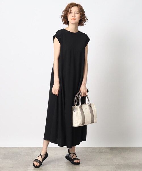 grove(グローブ)の「◆【さらっと1枚で着映え】フレンチスリーブワンピース(ワンピース・レディース・ブラック/ピンク系その他/ブラウン系/ブルー・02/03/04/01/05)」の5枚目の写真