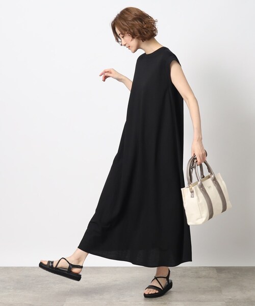 grove(グローブ)の「◆【さらっと1枚で着映え】フレンチスリーブワンピース(ワンピース・レディース・ブラック/ピンク系その他/ブラウン系/ブルー・02/03/04/01/05)」の6枚目の写真