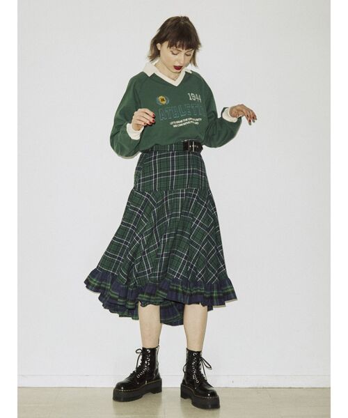 jouetie(ジュエティ)の「レトロスポーティートップス(Tシャツ/カットソー・レディース・ブラック/グリーン/ボルドー・MEDIUM)」の19枚目の写真
