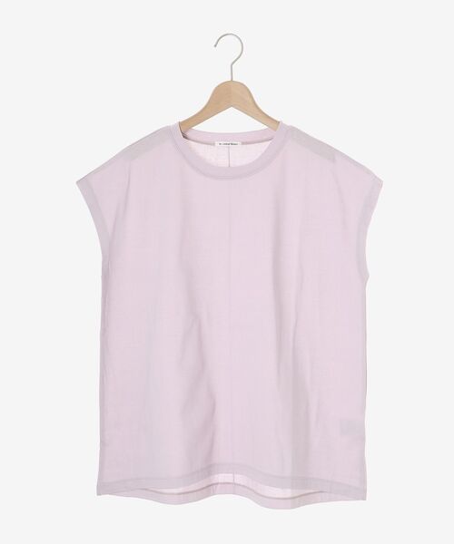 le.coeur blanc（ルクールブラン）の「オーガニックコットンフレンチスリーブTシャツ（Tシャツ/カットソー・レディース・オフホワイト/ダークグレー/ミント/ラベンダー・38）」の5枚目の写真