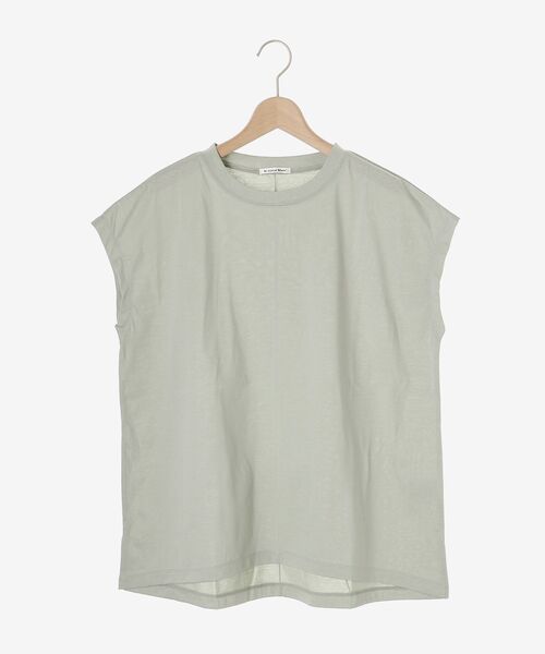 le.coeur blanc（ルクールブラン）の「オーガニックコットンフレンチスリーブTシャツ（Tシャツ/カットソー・レディース・オフホワイト/ダークグレー/ミント/ラベンダー・38）」の18枚目の写真