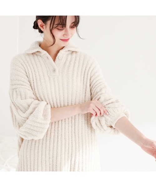 Francfranc（フランフラン）の「モールニットパジャマ アイボリー（ルームウェア/パジャマ・レディース・アイボリー・FREE）」の2枚目の写真