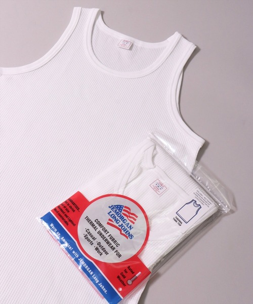 JEMORGAN（ジェーイーモーガン）の「(LK)【JEMORGAN】【パックT】ワッフル タンクトップ（タンクトップ・メンズ・ホワイト/ブラック/杢グレー・MEDIUM/LARGE/X-LARGE）」の2枚目の写真