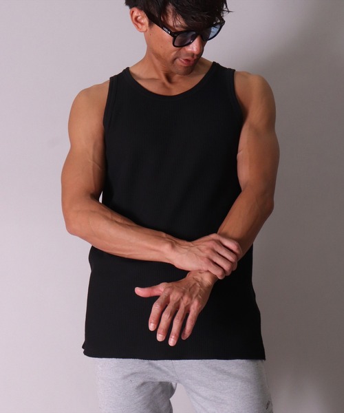 JEMORGAN（ジェーイーモーガン）の「(LK)【JEMORGAN】【パックT】ワッフル タンクトップ（タンクトップ・メンズ・ホワイト/ブラック/杢グレー・MEDIUM/LARGE/X-LARGE）」の7枚目の写真