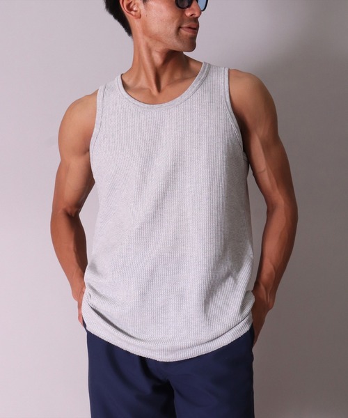 JEMORGAN（ジェーイーモーガン）の「(LK)【JEMORGAN】【パックT】ワッフル タンクトップ（タンクトップ・メンズ・ホワイト/ブラック/杢グレー・MEDIUM/LARGE/X-LARGE）」の9枚目の写真