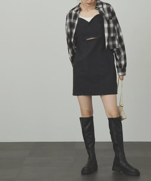 FREE'S MART（フリーズマート）の「◆ストレッチロングブーツ（ブーツ・レディース・ブラック/ホワイト・SMALL/MEDIUM/LARGE）」の8枚目の写真