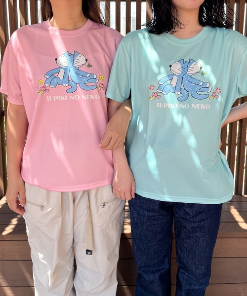 THE BAREFOOT(ベアフット)の「【 11ぴきのねこ 】ドライメッシュTシャツ dry meshTEE NEKO WNI(Tシャツ/カットソー・レディース・ネイビー/ライトブルー/ホワイト/ライトピンク・FREE)」の4枚目の写真