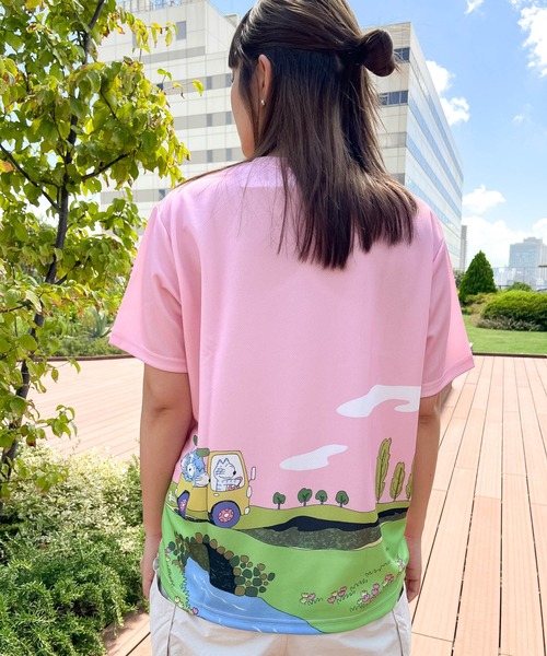 THE BAREFOOT(ベアフット)の「【 11ぴきのねこ 】ドライメッシュTシャツ dry meshTEE NEKO WNI(Tシャツ/カットソー・レディース・ネイビー/ライトブルー/ホワイト/ライトピンク・FREE)」の13枚目の写真