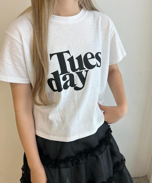 WC(ダブル シー)の「TuesdayショートTシャツ(Tシャツ/カットソー・レディース・ホワイト/イエロー/ブラック・FREE)」の6枚目の写真