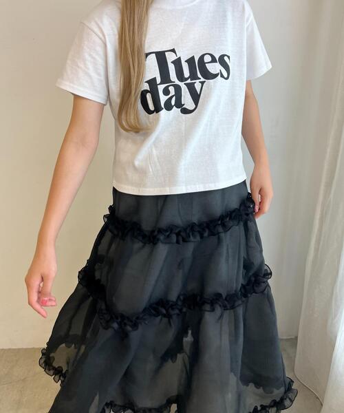 WC(ダブル シー)の「TuesdayショートTシャツ(Tシャツ/カットソー・レディース・ホワイト/イエロー/ブラック・FREE)」の10枚目の写真