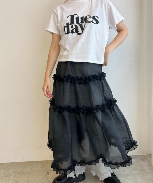WC(ダブル シー)の「TuesdayショートTシャツ(Tシャツ/カットソー・レディース・ホワイト/イエロー/ブラック・FREE)」の12枚目の写真