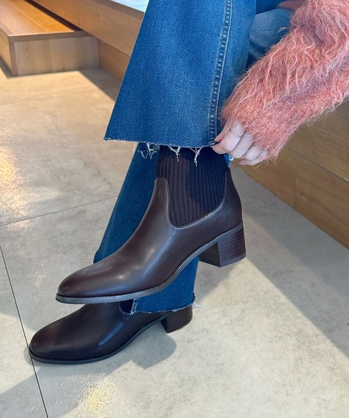 LEPSIM(レプシィム)の「【WEB限定】ソックスブーツ 969899(ブーツ・レディース・ブラック/ダークブラウン・MEDIUM/LARGE)」の2枚目の写真