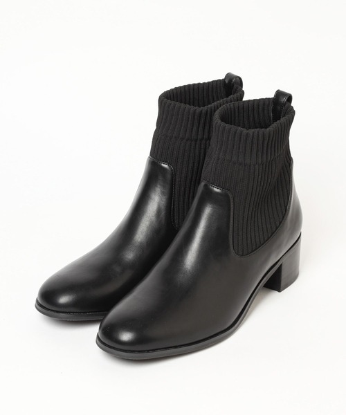 LEPSIM(レプシィム)の「【WEB限定】ソックスブーツ 969899(ブーツ・レディース・ブラック/ダークブラウン・MEDIUM/LARGE)」の7枚目の写真