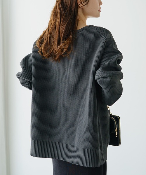 PUAL CE CIN（ピュアルセシン）の「【Du noir】スポンディッシュBIGカーディガン（カーディガン/ボレロ・レディース・グレイッシュベージュ/グレー・FREE）」の10枚目の写真