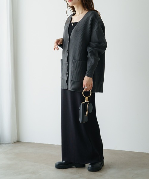 PUAL CE CIN（ピュアルセシン）の「【Du noir】スポンディッシュBIGカーディガン（カーディガン/ボレロ・レディース・グレイッシュベージュ/グレー・FREE）」の13枚目の写真