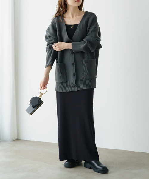 PUAL CE CIN（ピュアルセシン）の「【Du noir】スポンディッシュBIGカーディガン（カーディガン/ボレロ・レディース・グレイッシュベージュ/グレー・FREE）」の11枚目の写真