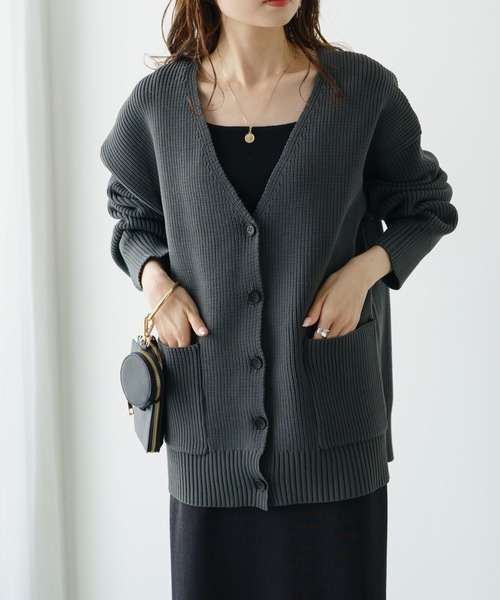 PUAL CE CIN（ピュアルセシン）の「【Du noir】スポンディッシュBIGカーディガン（カーディガン/ボレロ・レディース・グレイッシュベージュ/グレー・FREE）」の15枚目の写真