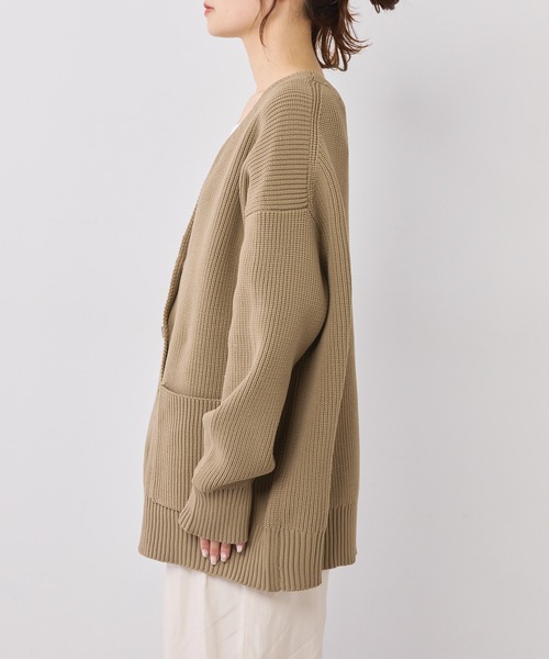 PUAL CE CIN（ピュアルセシン）の「【Du noir】スポンディッシュBIGカーディガン（カーディガン/ボレロ・レディース・グレイッシュベージュ/グレー・FREE）」の18枚目の写真