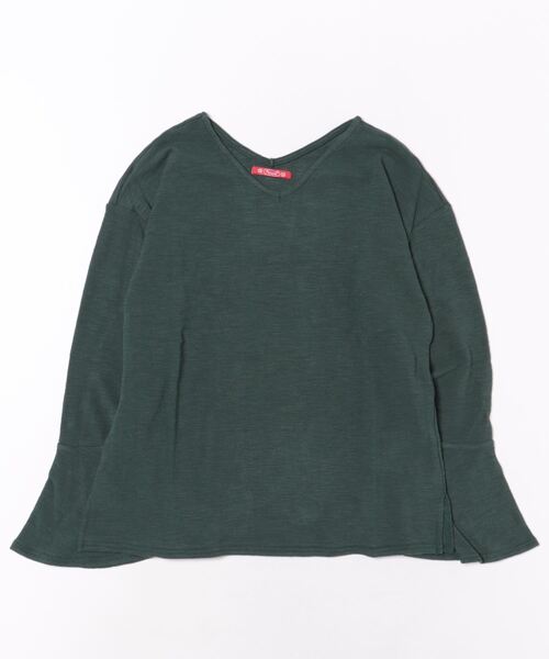 チャイハネ（チャイハネ）の「【チャイハネ】ロロムフレアスリーブトップス（Tシャツ/カットソー・レディース・ブラウン/オフホワイト/ブラック/レッド/ダークグリーン・FREE）」の4枚目の写真