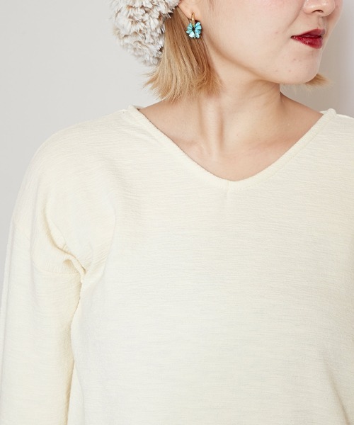 チャイハネ（チャイハネ）の「【チャイハネ】ロロムフレアスリーブトップス（Tシャツ/カットソー・レディース・ブラウン/オフホワイト/ブラック/レッド/ダークグリーン・FREE）」の12枚目の写真