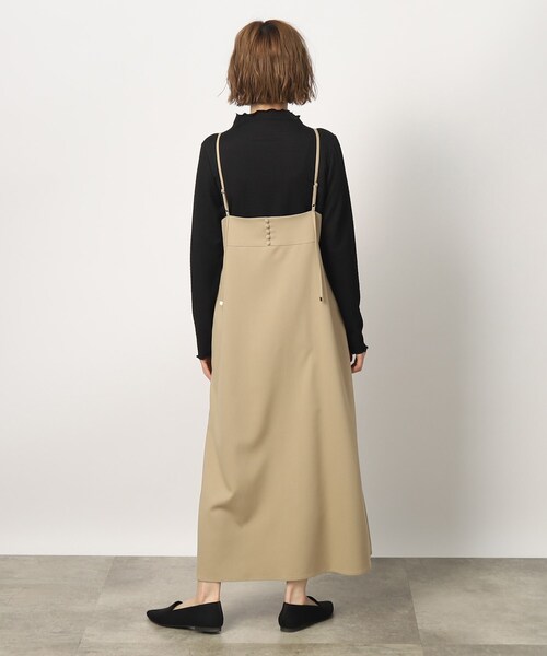 grove(グローブ)の「◆【SETUP可】後ろ姿もそつなく可愛い!フレアーラインキャミワンピース(ワンピース・レディース・ネイビー/ダークグレー/ブラウン系・02/03/05/01/04)」の6枚目の写真