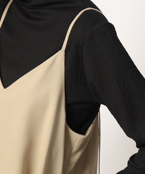 grove(グローブ)の「◆【SETUP可】後ろ姿もそつなく可愛い!フレアーラインキャミワンピース(ワンピース・レディース・ネイビー/ダークグレー/ブラウン系・02/03/05/01/04)」の8枚目の写真