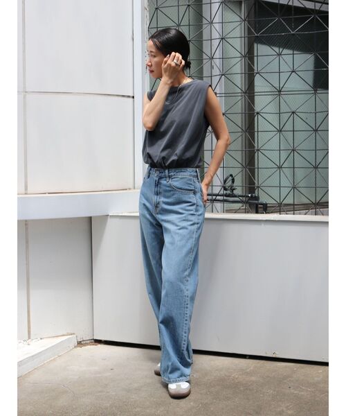 Ungrid（アングリッド）の「ショルダータックカラータンクトップ（Tシャツ/カットソー・レディース・ブラウン/オフホワイト/オレンジ/チャコールグレー/パープル・FREE）」の12枚目の写真