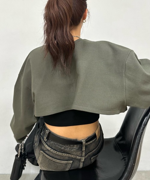 WHO'S WHO gallery(フーズフーギャラリー)の「【ZOZO限定】2wayリングドットコンパクトカーデ(カーディガン/ボレロ・レディース・ライトグレー/ブラック/グレー/チャコールグレー・FREE)」の15枚目の写真