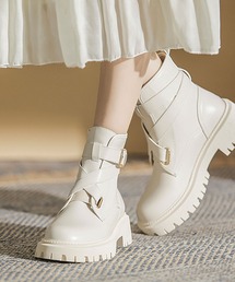 NinaetLina（ニナエリナ）の「厚底ベルトショートブーツ（ブーツ）」