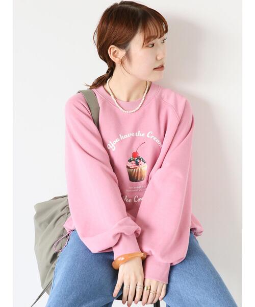 ehka sopo(エヘカソポ)の「裾ドロストスウェット(Tシャツ/カットソー・レディース・グリーン/ピンク/グレー/ネイビー/キナリ/ボルドー・F)」の5枚目の写真