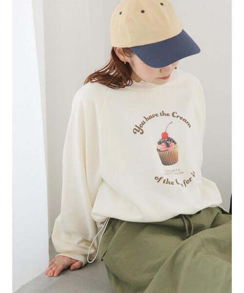 ehka sopo(エヘカソポ)の「裾ドロストスウェット(Tシャツ/カットソー・レディース・グリーン/ピンク/グレー/ネイビー/キナリ/ボルドー・F)」の2枚目の写真