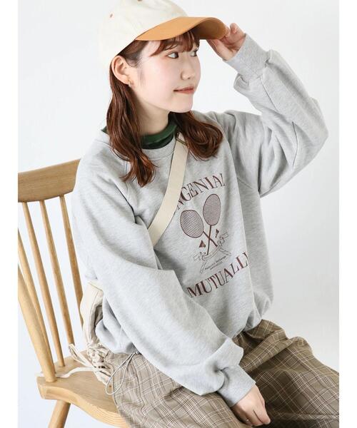 ehka sopo(エヘカソポ)の「裾ドロストスウェット(Tシャツ/カットソー・レディース・グリーン/ピンク/グレー/ネイビー/キナリ/ボルドー・F)」の11枚目の写真