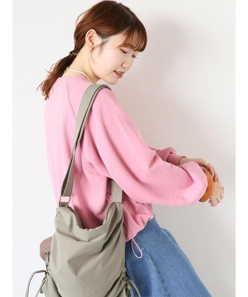 ehka sopo(エヘカソポ)の「裾ドロストスウェット(Tシャツ/カットソー・レディース・グリーン/ピンク/グレー/ネイビー/キナリ/ボルドー・F)」の13枚目の写真