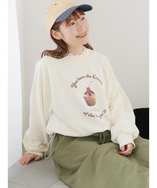 ehka sopo(エヘカソポ)の「裾ドロストスウェット(Tシャツ/カットソー・レディース・グリーン/ピンク/グレー/ネイビー/キナリ/ボルドー・F)」の16枚目の写真