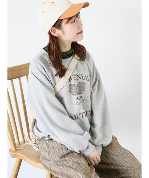 ehka sopo(エヘカソポ)の「裾ドロストスウェット(Tシャツ/カットソー・レディース・グリーン/ピンク/グレー/ネイビー/キナリ/ボルドー・F)」の18枚目の写真