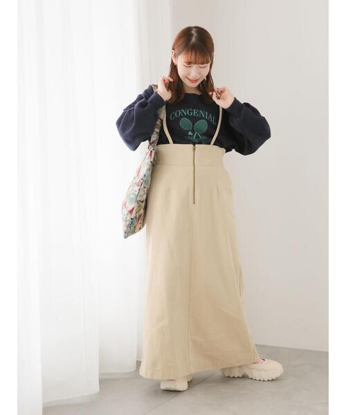 ehka sopo(エヘカソポ)の「裾ドロストスウェット(Tシャツ/カットソー・レディース・グリーン/ピンク/グレー/ネイビー/キナリ/ボルドー・F)」の22枚目の写真