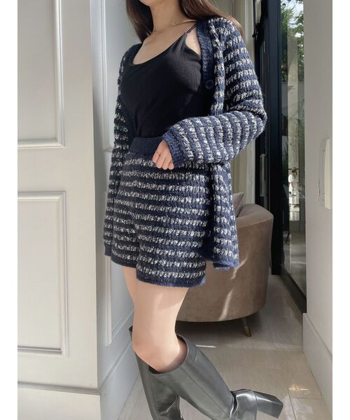 RESEXXY(リゼクシー)の「ツイードニットショートパンツ【セットアップ着用可能】(その他パンツ・レディース・ブラック/ブルー/ホワイト・FREE)」の9枚目の写真