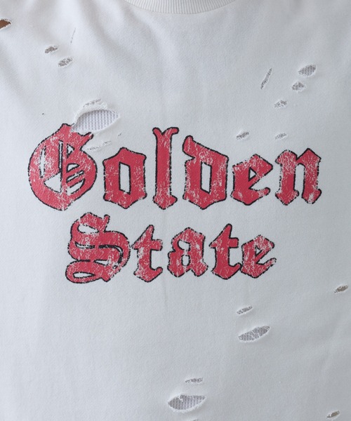 COLONY 2139（コロニートゥーワンスリーナイン）の「ピグメントダメージ裏毛クルー（GS）（スウェット・メンズ・アイボリー/レッド/ブラック・LARGE/MEDIUM）」の17枚目の写真