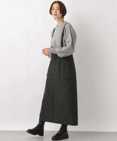 LEPSIM（レプシィム）の「サス付きカーゴスカート　987751（スカート・レディース・グレー/カーキブラウン/ブラック・FREE）」の4枚目の写真