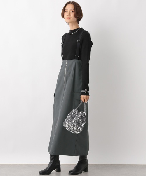 LEPSIM（レプシィム）の「サス付きカーゴスカート　987751（スカート・レディース・グレー/カーキブラウン/ブラック・FREE）」の6枚目の写真