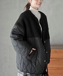 ボア切替キルトジャケット