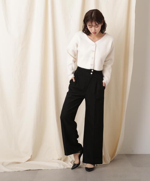 JILL by JILL STUART(ジルバイジルスチュアート)の「◇アシメウエストワイドパンツ(その他パンツ・レディース・ブラック/ホワイト系その他・SMALL/MEDIUM)」の6枚目の写真