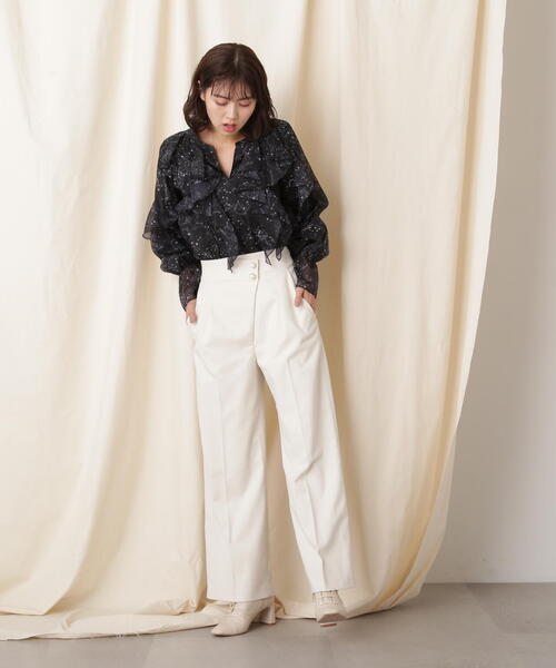 JILL by JILL STUART(ジルバイジルスチュアート)の「◇アシメウエストワイドパンツ(その他パンツ・レディース・ブラック/ホワイト系その他・SMALL/MEDIUM)」の13枚目の写真