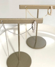 三丁目六番地Tokyo（サンチョウメロクバンチトウキョウ）の「三丁目六番地Tokyo イヤーカフ ピアス 片耳 ロング チェーン パール MT 053 AMT（イヤーカフ）」