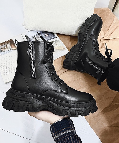 aimoha（アイモハ）の「スニーカーソール軽量ブーツ（ブーツ・メンズ・ブラック・25.0cm/25.5cm/26.0cm/26.5cm/27.0cm/24.5cm）」の5枚目の写真