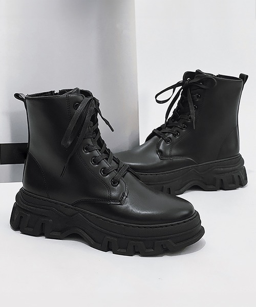 aimoha（アイモハ）の「スニーカーソール軽量ブーツ（ブーツ・メンズ・ブラック・25.0cm/25.5cm/26.0cm/26.5cm/27.0cm/24.5cm）」の7枚目の写真