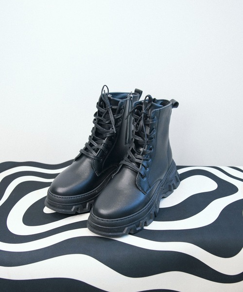 aimoha（アイモハ）の「スニーカーソール軽量ブーツ（ブーツ・メンズ・ブラック・25.0cm/25.5cm/26.0cm/26.5cm/27.0cm/24.5cm）」の12枚目の写真